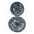 Pair of Antique Chinese Blue and White Porcelain Plates Qing Dynasty, Kanji Era For Sale