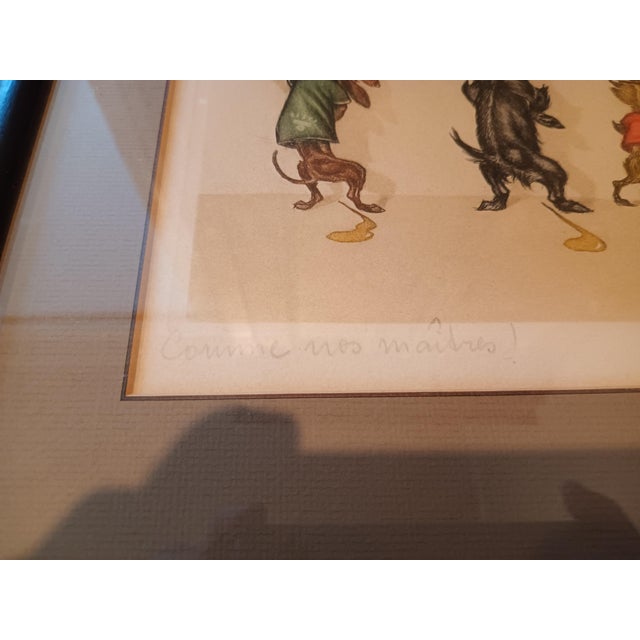 Vintage original Dirty Dogs of Paris Comme Nos Maitres Boris O'Klein signed and framed picture. It is in good shape with...