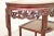Mid 20th Century Vintage Oriental Chinese Carved Hardwood Demilune Marble Top Console Table For Sale - Image 5 of 12