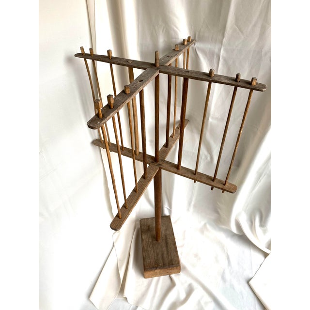 Originally used for winding wool, this primitive piece can act as a rack to dry mittens, hang candles, or dry herbs in the...