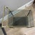 Vintage Italian Steel and Brass Drink Trolley Teacart With Black Fluted Legs and Smoked Glass For Sale - Image 4 of 5
