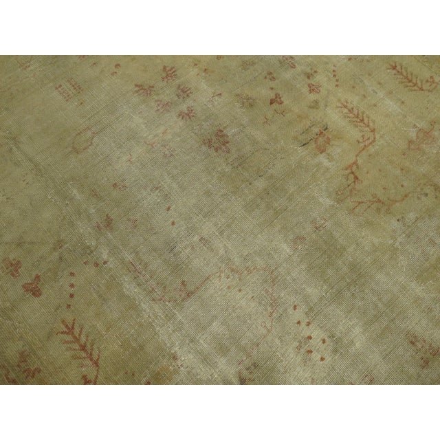 19th Century Distressed Turkish Oushak - 10'5" x 11' For Sale - Image 9 of 11