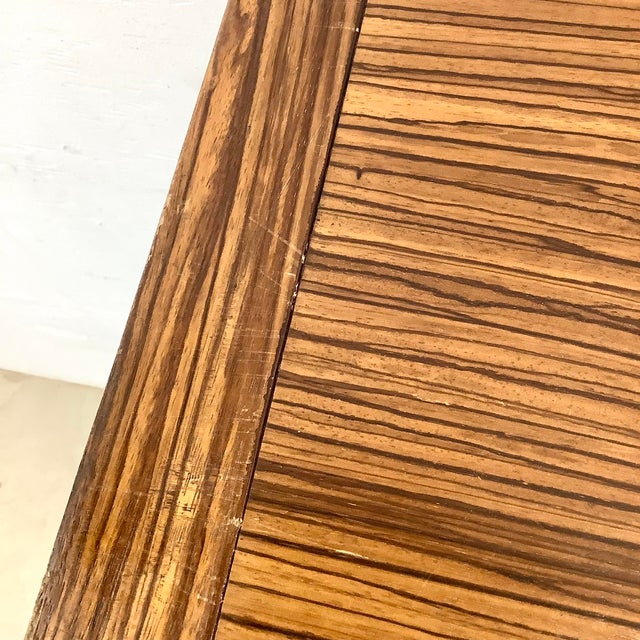 Modern Zebrawood Cubby Shelf With Chrome Sled Base, Fits Vinyl Records For Sale - Image 14 of 18