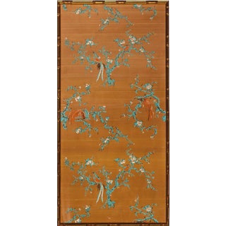 Chinese Botanical Silk Panel For Sale