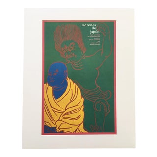 1970s Vintage "Ladrones De Japon" Print of Cuban Poster for Japanese Film For Sale