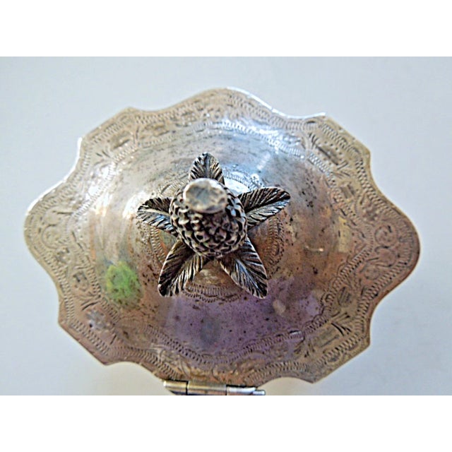 Late 19th Century Rare 1875 Black Starr & Frost Sterling Silver Tea Caddy Pineapple Finial No Mono For Sale - Image 5 of 10