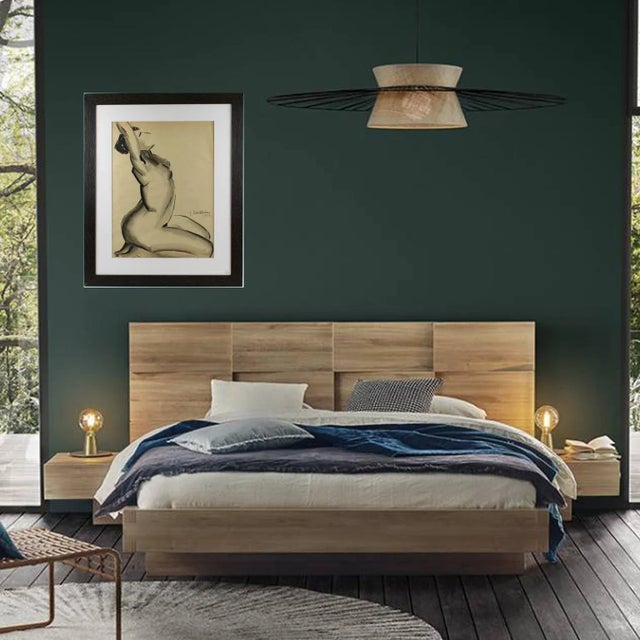 Female Nude Study Black Pencil Drawing by G. Debotoiyche For Sale - Image 4 of 13