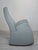 Stylish upholstered armchair with a high, comfortable backrest and armrests. Upholstered in a decorative light blue fabric...