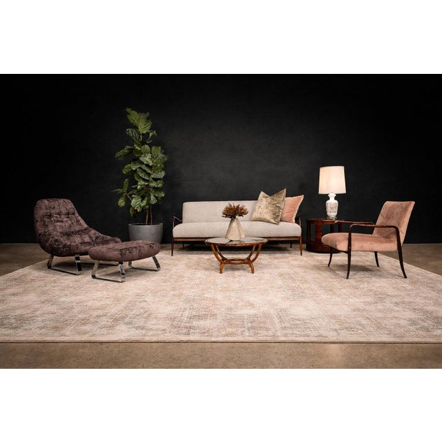 Mp-163 “Earth” Lounge Chair With Ottoman in Tufted Velvet Upholstery, Percival Lafer, 1976 For Sale - Image 9 of 15