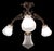 19th Century French Medieval Gothic Revival Bronze Four-Light Chandelier with Frosted Glass with Gryphons Gargoyles Dragons, 1890s For Sale - Image 11 of 13