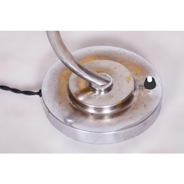 Bauhaus Chrome Table Lamp attributed to Frant Anyz, Czechia, 1920s For Sale - Image 6 of 12