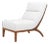 Contemporary White Upholstered Slipper Chair For Sale