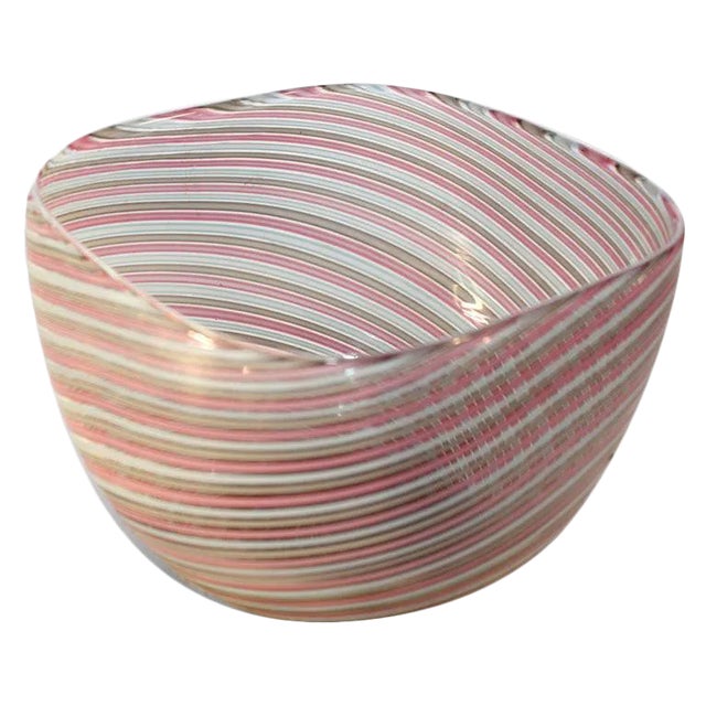 Cenedese Italian Murano Bowl, Signed For Sale