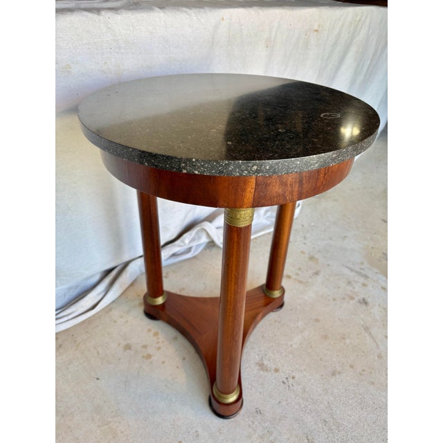 Early 20th Century French Walnut Empire Style Side Table For Sale - Image 6 of 12