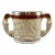 19th-C English Traditional Salt Glazed With Silver Collar & Whippet Dog Loving Cup / Vessel For Sale