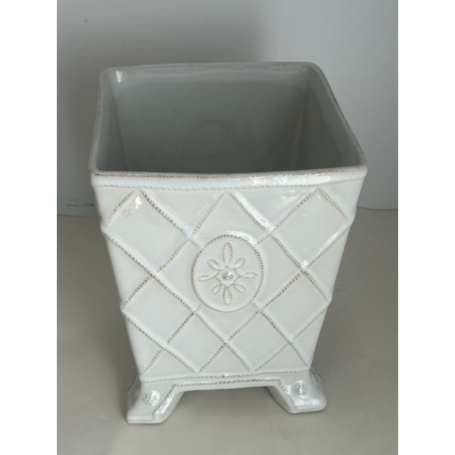 Juliska Jardin du Monde waste basket can also be used as a plant stand (how it was used previously). There are 2 marks and...