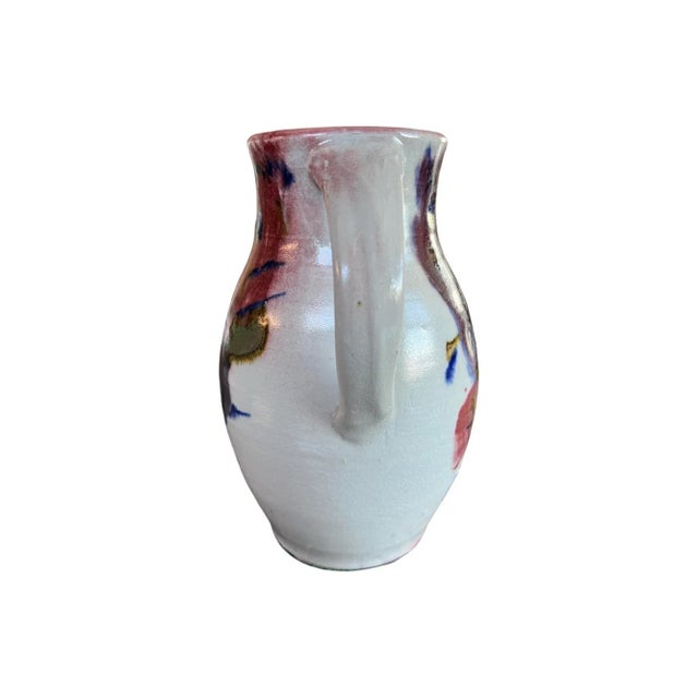 Mid Century Modern Pitcher Carafe Vintage Ceramic Large Studio Pottery Drip Glaze Stoneware For Sale - Image 9 of 12