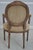 Pair French Louis XVI Upholstered Armchairs For Sale - Image 4 of 12