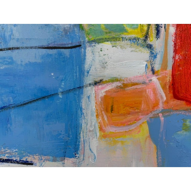 Paint Modern Multicolored Geometric Color Block Canvas - Original Acrylic Art For Sale - Image 7 of 9