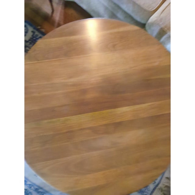 1963 Mid-Century Solid Cherry Two-Tier Accent Table – Bucks County Provincial For Sale - Image 9 of 11