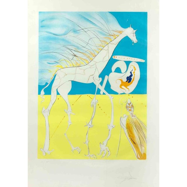 Contemporary After Salvador Dalí, The Saturnian Giraffe, 1974, Etching For Sale - Image 3 of 6