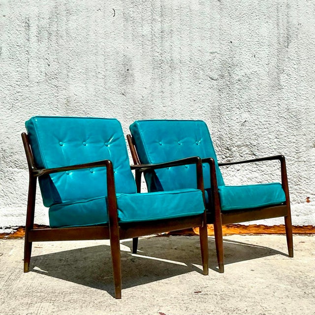 Wood Vintage Mid-Century Modern Lounge Chairs After Dux- a Pair For Sale - Image 7 of 7