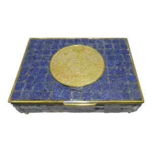 Salvador Terán Glass Mosaic & Brass Box