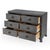 Spritely Home Accent Furniture Chatham 44 in. W Rectangular Raffia 6 Drawer Dresser, Charcoal Raffia For Sale - Image 4 of 9