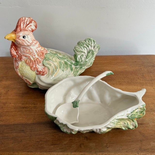 Italian Rooster Vegetable Soup Tureen by Sigma For Sale - Image 9 of 12