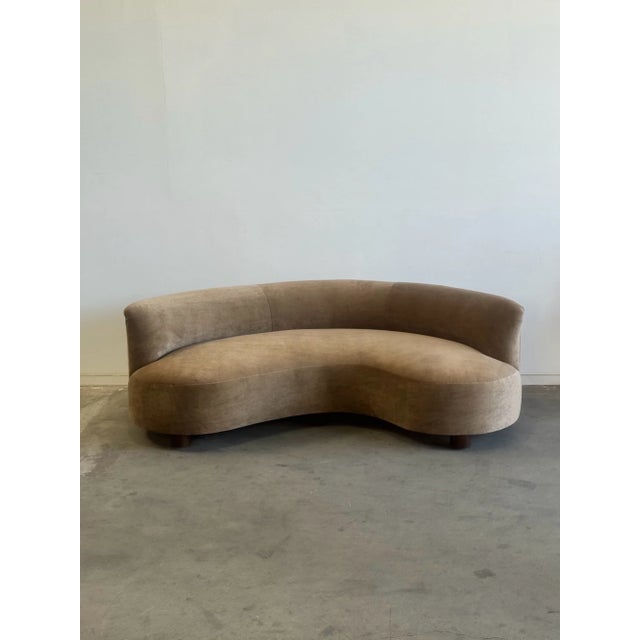 W87.5 D36 H29 Overall Depth 51 Seat W81 D23 - 26.5 H17.5 Back H13 Our custom made sofa inspired by the curves of the...