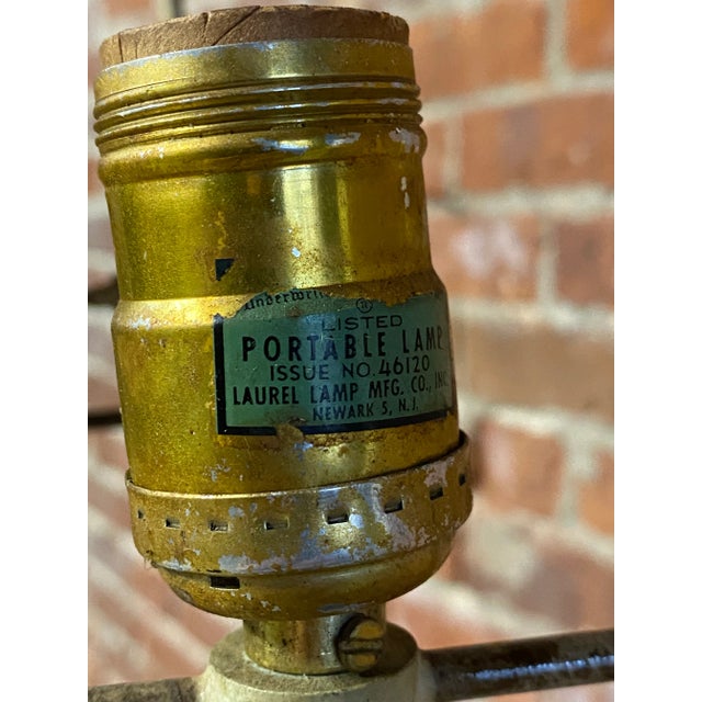 Sculpted Walnut Laurel Table Lamps, a Pair For Sale - Image 12 of 13