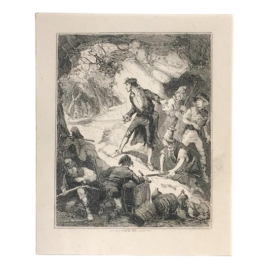 Browne Hablot Knight, Discovery of Captain Grant, Etching, Mid 19th Century For Sale