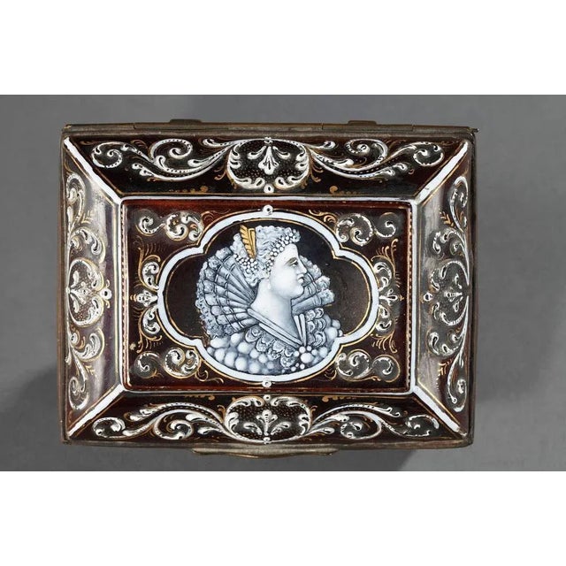 Late 19th-Century Limoges Enamel Keepsake Box For Sale - Image 4 of 7