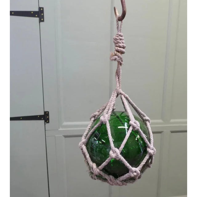 Large Vintage Hand Blown Glass Fishing Float For Sale - Image 3 of 8