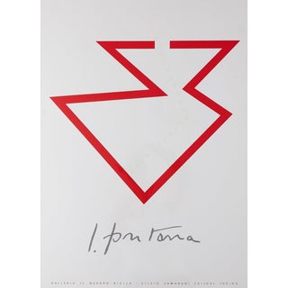 Lucio Fontana, Concetto Spaziale Rosso, Screen Print For Sale