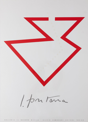 Lucio Fontana, Concetto Spaziale Rosso, Screen Print