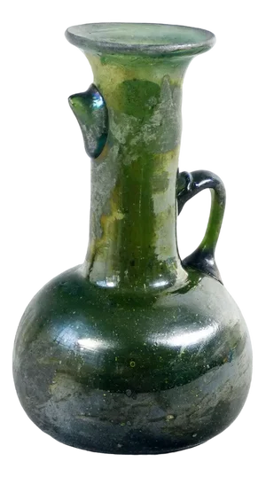 Blown Glass Vase with Scavo in the the style of Seguso