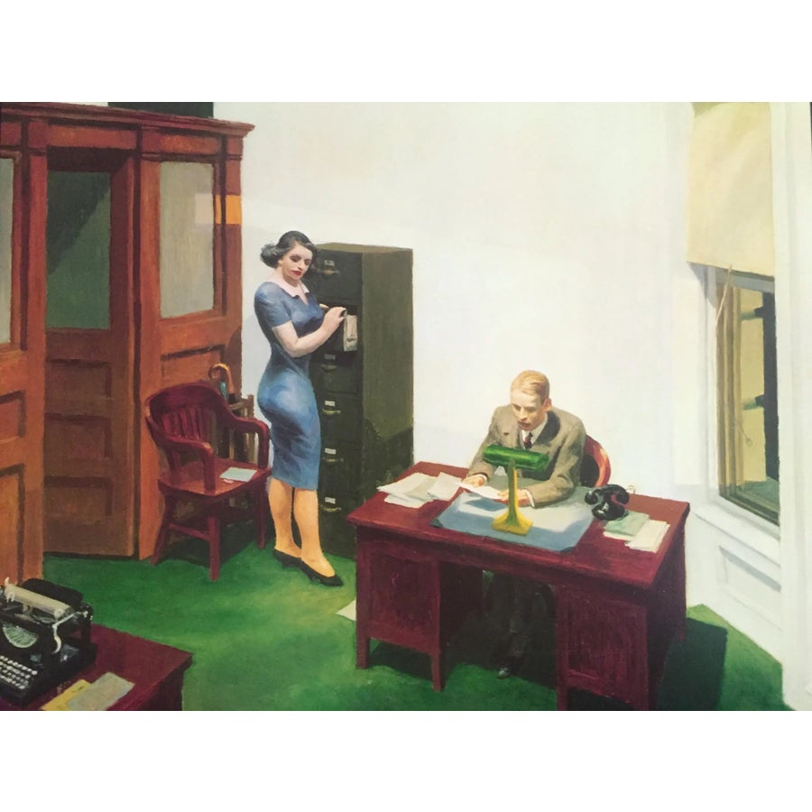 Edward Hopper Vintage 1981 Lithograph Print Walker Art