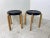 Black Set of Vintage Scandinavian Style Stools from Kembo, 1970s For Sale - Image 8 of 9