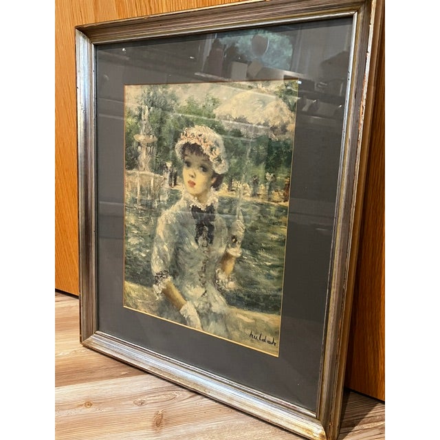 Paper Mid 20th Century "In Central Park"print by Cherry Jeffe Huldah For Sale - Image 7 of 8