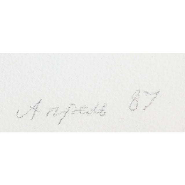 Artist: Boris Sveshnikov, Russian (1927 - 1998) Title: April Year: 1987 Medium: Watercolor on Paper Size: 27 x 19.25 in....