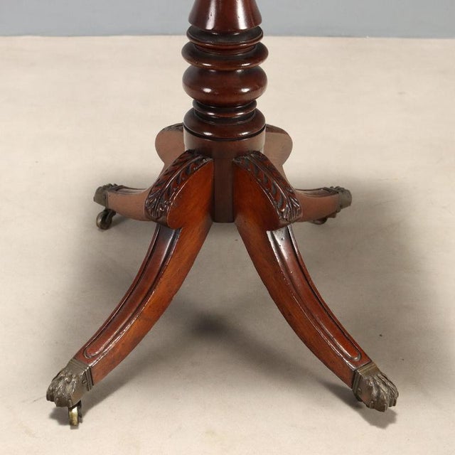 Mahogany Drop-Leaf Center Table For Sale - Image 6 of 11