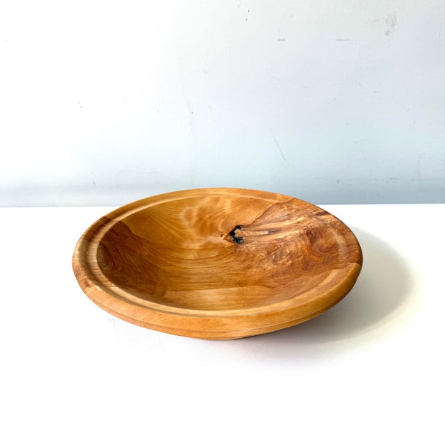 Vintage lathe turned raw Alaskan Birch wood bowl, what we love about this piece is the natural sheen the wood shows in...