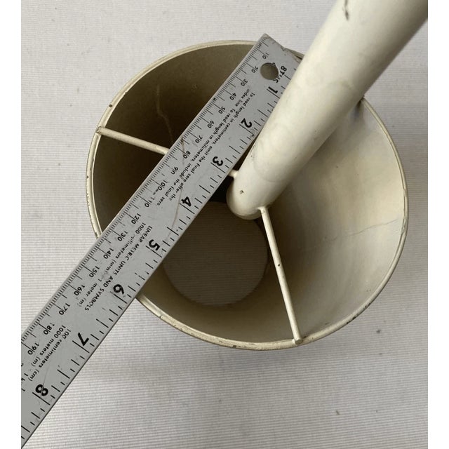 Vintage Modern Style Toleware Metal Small Lamp Shade With Sleeve For Sale - Image 4 of 6