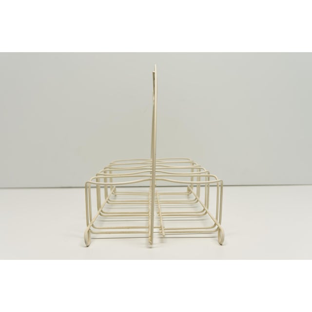 Mid Century Modern White Metal 8 Drinks Caddy For Sale - Image 4 of 9
