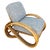 1950s Restored Mid-Century 3/4 Round Pretzel Arm Rattan Lounge Chair Set For Sale - Image 11 of 18