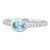 New 0.72ctw Blue Zircon Diamond Ring 14k White Gold Size 6.25 Oval Engagement For Sale