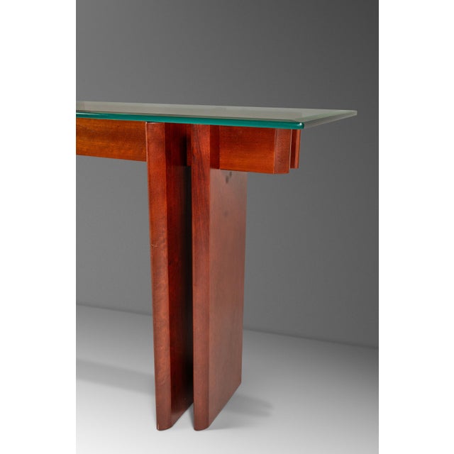 Danish Mid-Century Modern Console Table in Teak W/ Glass Top by Gustav Gaarde for Trekanten, Denmark, C. 1970s For Sale - Image 15 of 18