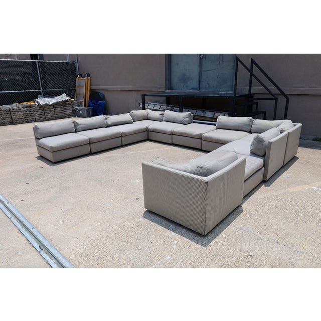 Milo Baughman Milo Baughman Large Pit Sectional With 11 Pieces For Sale - Image 4 of 7