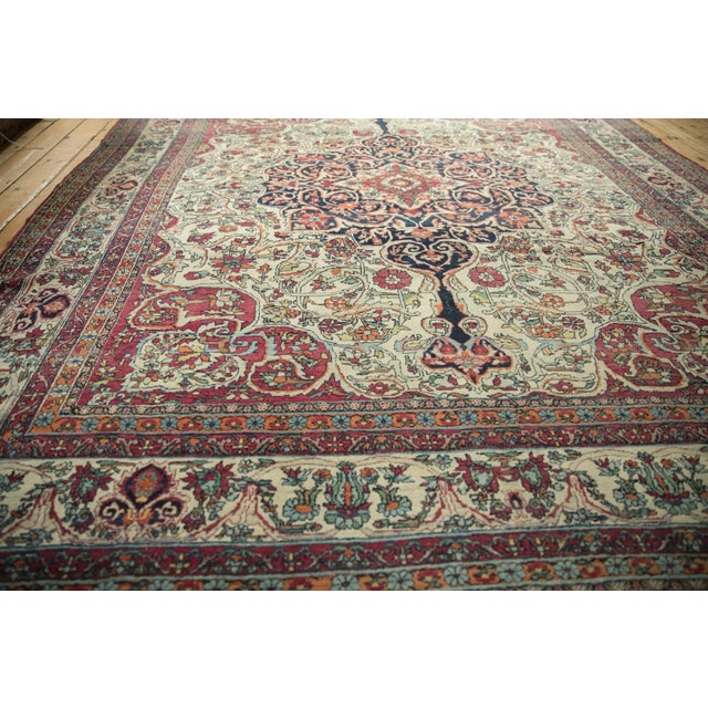 Antique Fine Kerman Square Carpet - 8'11" X 10'1" For Sale - Image 10 of 12